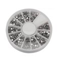 thumbnail image 1 of 1200 piezas de decoración de uñas, rueda de punta de brillo de diamantes de imitación redonda transparente, 1 of 1
