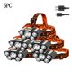 thumbnail image 1 of Linterna potente de 5 Led, linterna montada en la cabeza, recargable por Usb, batería integrada, para pesca nocturna, recargable al aire libre, 1 of 4