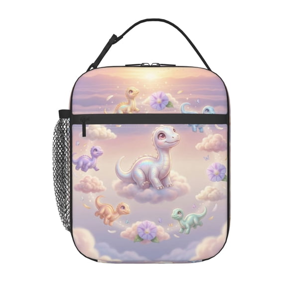 Dinosaur Insulated Lunch Box, Cute Dinosaur Design, Reusable Cooler Bag For Travel Picnic Camping And Daily Use