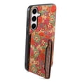 thumbnail image 2 of for Samsung Galaxy S24 Plus Luxury Premium PU Leather + TPU Case with 3 Card Slots, Kickstand Back Case Floral Pattern Skin-Friendly Shock-resistance Cover for Samsung Galaxy S24 Plus, Summer, 2 of 6