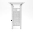 thumbnail image 3 of Vita Fairfield  86.5" White Vinyl Arbor  with Gate, 3 of 5
