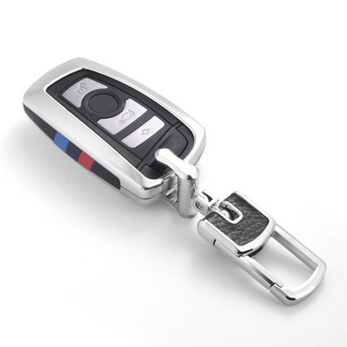 Car Key Fob Cover Case Protector 1Pcs M-Style Car Key Case Fob Cover Bag Holder Key Chain Key Ring for BMW