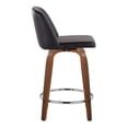 thumbnail image 5 of Toriano Counter Stools for Kitchen Counter, Counter Height Chairs Set of 2, Bar Stools Set of 2, Counter Height Stools, Bar Stools For Kitchen Island (Black Faux Leather, Chrome Footrest), 5 of 6