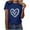 Blue, variant on Tbopshirt Valentine's Day T-Shirts for Women Short Sleeve Graphic Tees,Summer Plus Size Tops,Valentines Day Fashion Crewneck Printing Love Heart T-Shirt Casual Loose Womens Tops S-XXXL