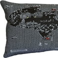 thumbnail image 4 of 24" Black Michigan Upper Peninsula Nighttime Skyline Lumbar Decorative Pillow, 4 of 5