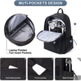 thumbnail image 4 of School Backpack for Girls Water Resistant High School Book Bag Simple Backpack for Teens Boys Girls, Lightweight Simple Middle School Back Pack Daypack, 4 of 5
