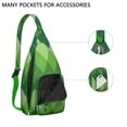 thumbnail image 3 of Striped & Checkered Fusion Sling Backpack - Unique Pattern Crossbody Bag, Stylish Pack for Urban Explorers, 3 of 4