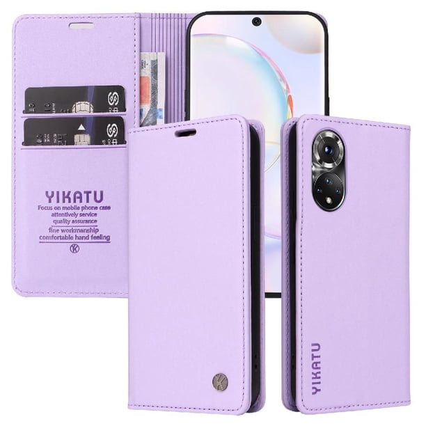 Funda para Honor 50 5G Estuche de Cuero PU Tipo Cartera con Ranuras para Tarjetas y Cierre Magnético