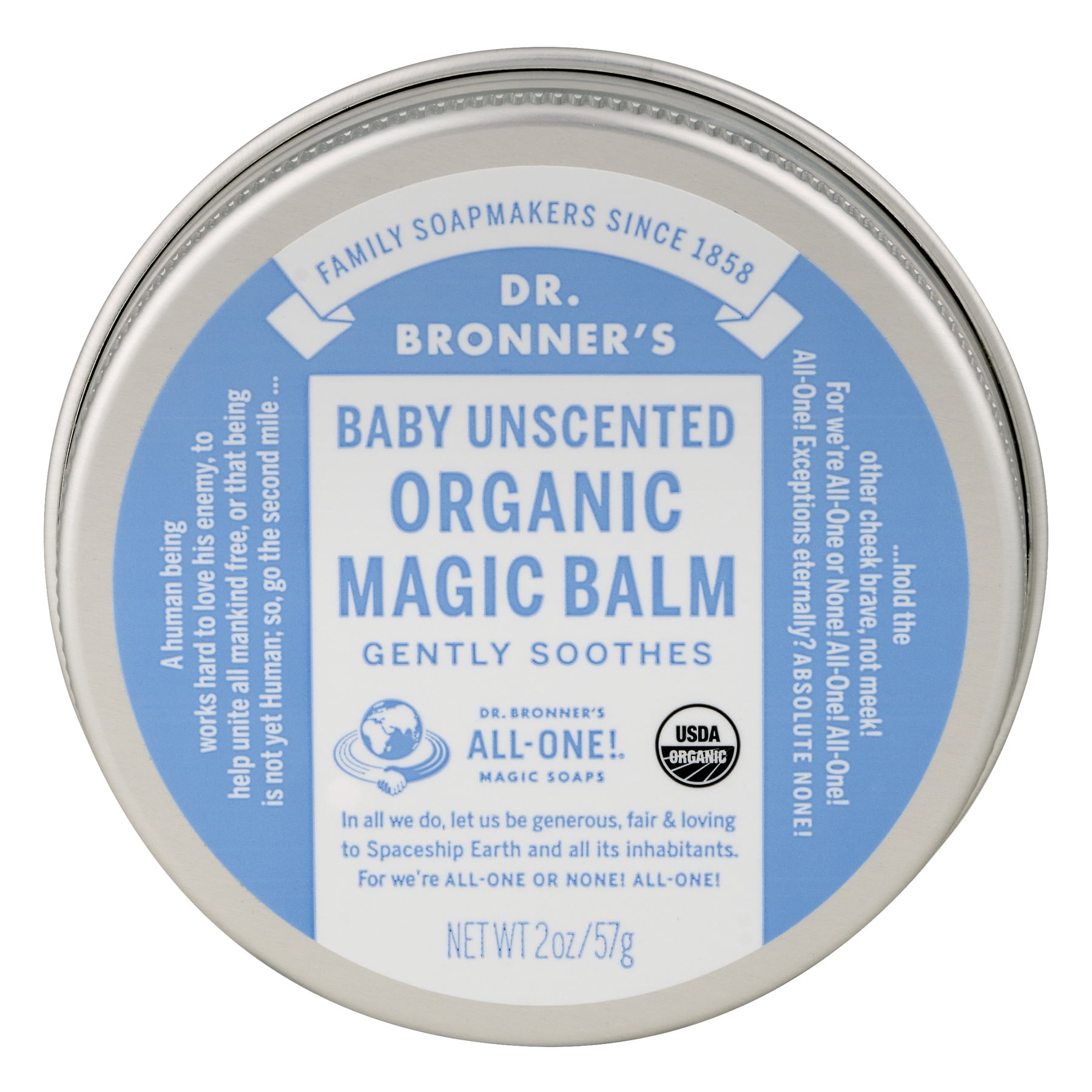 Dr. Bronner's Organic Magic Balm Baby Unscented, 2.0 OZ