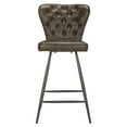 thumbnail image 6 of Safavieh Ashby Tufted Leather Swivel Counter Stool, Set of 2, 6 of 12