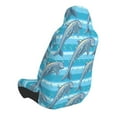 thumbnail image 4 of Lsque Dolphin Pattern Car Seat Covers for Front Seats , Waterproof Seat Covers for Cars, Sporty Front Seat Covers,Car Seat Cover Protector Front Seats, 4 of 5