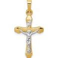 thumbnail image 1 of 14K Two-Tone Inri Hollow Crucifix Pendant (29 X 14) Made In United States xr315, 1 of 5