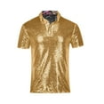 thumbnail image 1 of Playera Elvqul de Hombre Liso Oro Mayor Manga Corta Solapa, 1 of 3