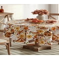 thumbnail image 6 of Newbridge Happy Thanksgiving Turkey 60 x 84 inch Oval Vinyl Tablecloth with Flannel Backing, 6 of 8