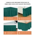 thumbnail image 5 of Aventurine Bed Skirt California King Size 18" Drop Emerald Green Solid Color Ruffled Wrap Around Bed Skirts Adjustable Elastic Bedskirt Dust Ruffle for California King Size Bed, 5 of 7