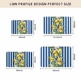 thumbnail image 5 of Blue Stripes Lemon Door Mat Indoor Outdoor, Spring Fruit Flowers Leaves Line Non Slip Welcome Mat with Rubber Backing, Absorbent Fabric Front Door Mats Entryway Rug for Home Patio Entrance 20"x31.5", 5 of 9