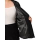 thumbnail image 5 of Blazers de terciopelo de talgrande pamujer con cuello en V, solacon muescas, informal, peplum Negro 4X, 5 of 6