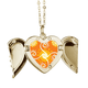 thumbnail image 1 of Volumen naranja México totems antigua civilización dibujo Collar colgante en forma de melocotón con alas Unbranded M, 1 of 3