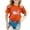 Orange, variant on Little Girl Summer Casual T Shirt Whale Print Short Sleeved T-Shirt, Sizes 12M-13T