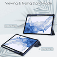 thumbnail image 2 of For Samsung Galaxy Tab S8/Tab S7 11" Slim Case (Model SM-X700/X706/T870/T875) with Pen Tray, Shockproof Cover, Transparent Back, Auto Wake/Sleep,, 2 of 4