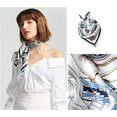 thumbnail image 3 of GHSDFBB 100% Pure Mulberry Silk Small Square Scarf -21''x21''-u2013 Breathable Digital Printed Scarves, 3 of 7