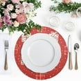 thumbnail image 4 of Ryvnso Christmas Gift Round Plate Mats Dining Table Placemat Set of 4 for Holiday Decoration, 4 of 7