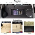 thumbnail image 2 of Black Magic Adhesive Cargo Net Elastic String Pouch, Car Back Rear Trunk Seat Mesh Net 3 Pcak-50X25cm, 2 of 5