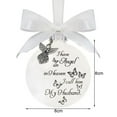 thumbnail image 4 of Christmas Ornament Handmade Butterfly Printed Attractive Decorative Commemorate Festive Embellishment Accessory Christmas Name Feather Memory Bauble for Holiday, 4 of 11