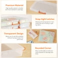 thumbnail image 4 of Lifewit 12 Pack Plastic Paper Storage Boxes, A4/Letter Size, 12 Extra Zipper Bags, Sticker Label, Portable File box with Latching Lid and Handle, Versatile Storage box for Projects, Craft Supplies, 4 of 9
