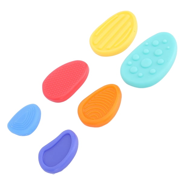 Piedras Sensoriales Para Niños, Tacto Y Silencioso, 6 Piezas De Piedras Sensoriales De Silicona, Portátiles Para Niños