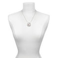 thumbnail image 3 of Delight Jewelry Silvertone Ornament with Red Snowflake Gymnastics Ring Charm Necklace, 18", 3 of 4