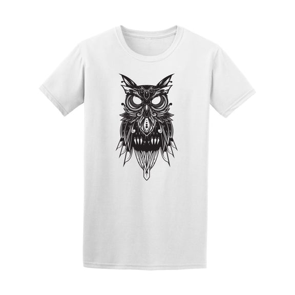 Amazing Tribal Owl Sketch Tee Men's -Image by Shutterstock
