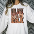 thumbnail image 2 of Retro Distressed In My Football Mom Era Sweatshirt Comfy Sports Mama Game Day White Sweatshirt Adult Large, 2 of 4