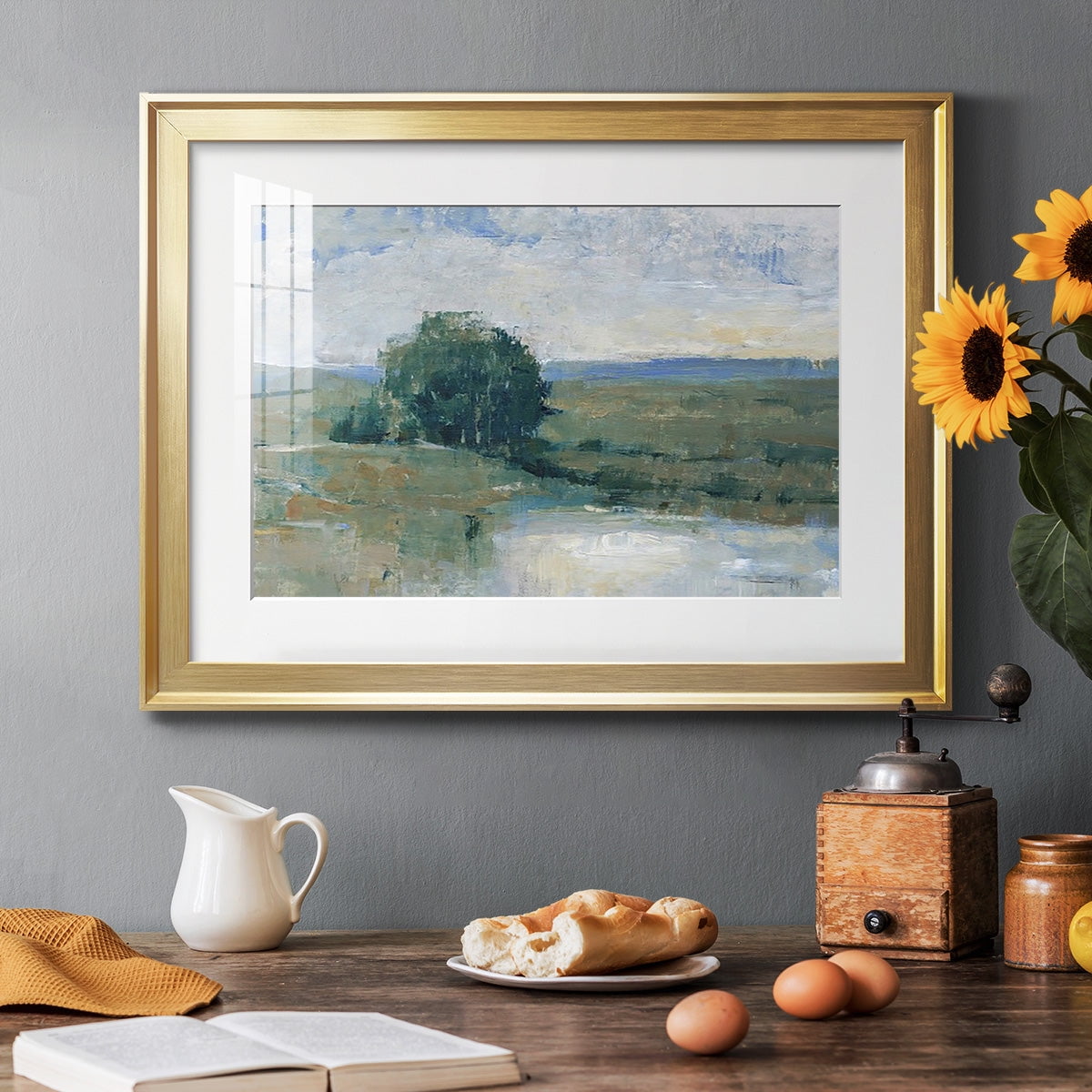 Riverbank Impression I Premium Framed Print - Ready to Hang