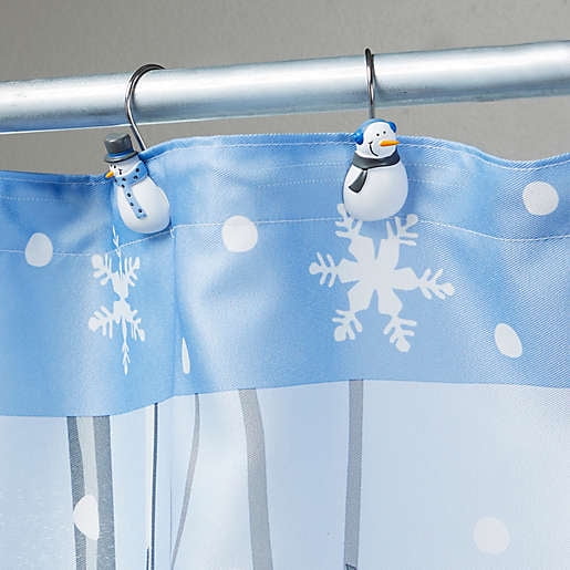 Winter Wonderland Snow Buddies Fabric Shower Curtain 70" x 72" ONLY 