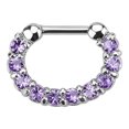 thumbnail image 1 of BodyJewelryOnline 16GA Septum Clicker Cartilage Rook Daith Ligne Unique Gemme Pavée Bijoux Hommes Femmes, 1 of 8