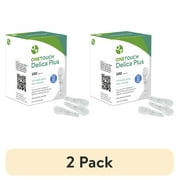 (2 pack) OneTouch Delica Plus Lancets for Diabetes Testing | Extra Fine 33-Gauge for Blood Test | Diabetic Supplies for Blood Sugar Monitor | For Lancing Device, 100 Count