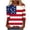 01 Multicolor 4, variant on Fewfanhot Womens Spring Tops 250th Anniversary American USA Flag Patriotic 4th of July 3/4 Sleeve T-shirt Loose Top