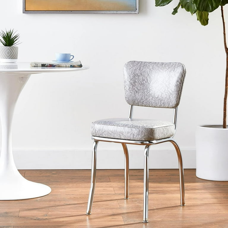 Richardson Indoor Furniture Retro Dining Chair with Cracked Ice