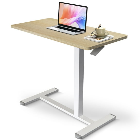 IMGadgets Bureau à Hauteur Réglable 31,5 X 16 Po (Noyer) / table de Bureau Debout pour le Travail et la Maison / table de Lit en C / Bureau Assis-Debout pour Ordinateur