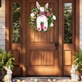 thumbnail image 5 of CQCYD Easter Wreath, Artificial Flower Wreath Festive Tabletop Candlestick Wreath Decor Indoor Outdoor Spring Home Door Wall Decorations Bunny Rabbit Decor, 5 of 6