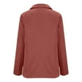 thumbnail image 6 of Bovxnpu Womens Casual Blazer Jacket Business Casual Outfits for Work, Long Sleeve Open Front Work Office Blazer Lapel Button Jacket, Women's Fashion Solid Button Suit Coat Casual Jacket XXXL, 6 of 7