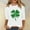 White, variant on lcziwo St Patricks Day Womens Top Irish Lucky Clover Print Tees Shirts Crewneck Green 3/4 Sleeve Tunic Blouses Shamrock Shirt 2025 Black,M