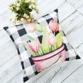 thumbnail image 5 of Spring Pillow Covers 18x18 Set of 4 Buffalo Plaid Tulip Flowers Truck Decor Pillow Cover Hello Spring Outdoor Pillows for Couch Sofa Patio Furniture Home Decorations, 5 of 6