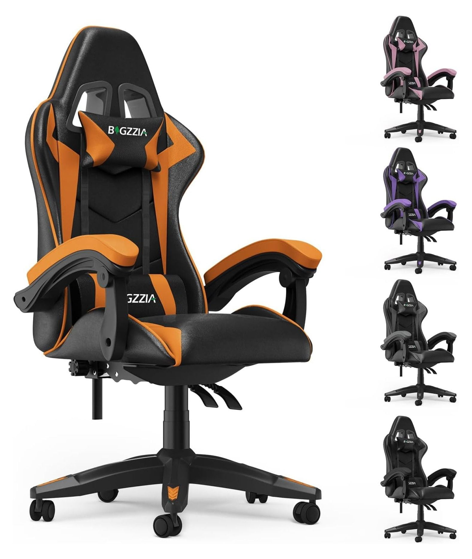 NEO CHAIR N gen Ergonomic Gaming Chair with High Back Adjustable Height Footrest and PU Leather Pink Walmart
