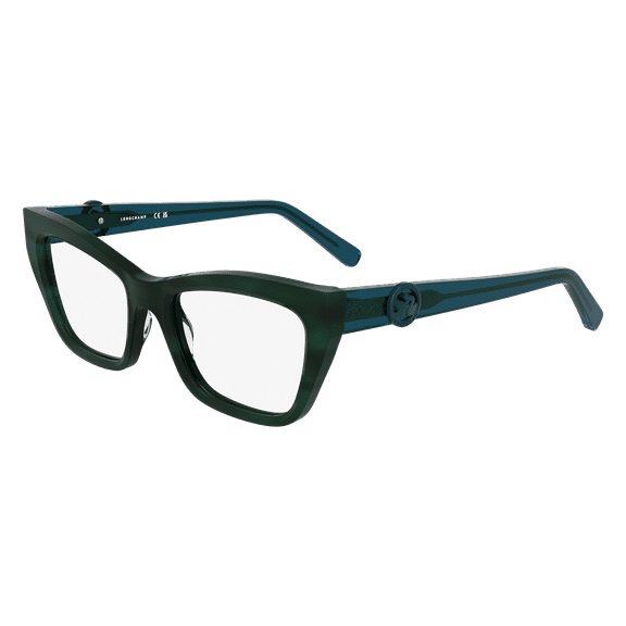 Longchamp Arching Brow Line Eyeglasses LO2762 304 Green Horn/Blue 51mm