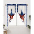 thumbnail image 3 of Swag Curtains, 4th of July Patriotic American Flag Freedom Stars Rod Pocket Kitchen Curtains Valances Tier Curtains Swag Valance Curtains for Bedroom Living Room 36" x 45", 2 Panels, 3 of 6