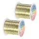 thumbnail image 1 of 2 rollos de alambre para joyería de 0.3 mm, calibre 28, 328 pies de alambre de cobre para hacer joyas/plantar/tejer/manualidades, alambres de metal suave [100M, dorado claro], 1 of 7