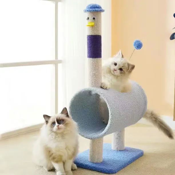 Cat Tree Tunnel For Indoor Cats Trees Tube Cute Climbing Tower Cave Pet