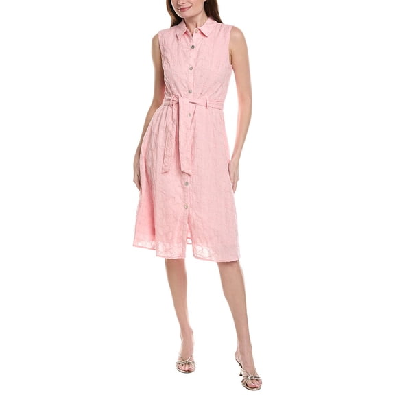 Nanette Nanette Lepore womens  Button Front Midi Dress, 10, Pink